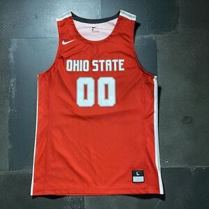 Nike Throwback NCAA Ohio State Buckeyes OSU #00 Basketball Jersey Red Mens Large